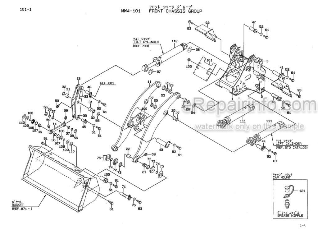 Photo 1 - Kawasaki 97ZA-2 Parts Catalog Wheel Loader 93315-00060