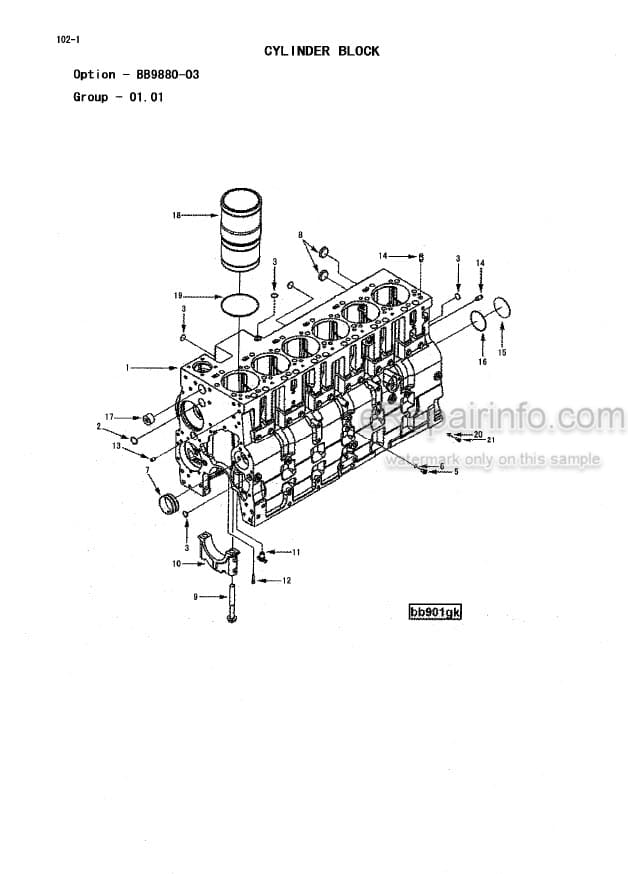 Photo 10 - Kawasaki Cummins 6CTAA8.3 Parts Catalog Engine 93309-00122
