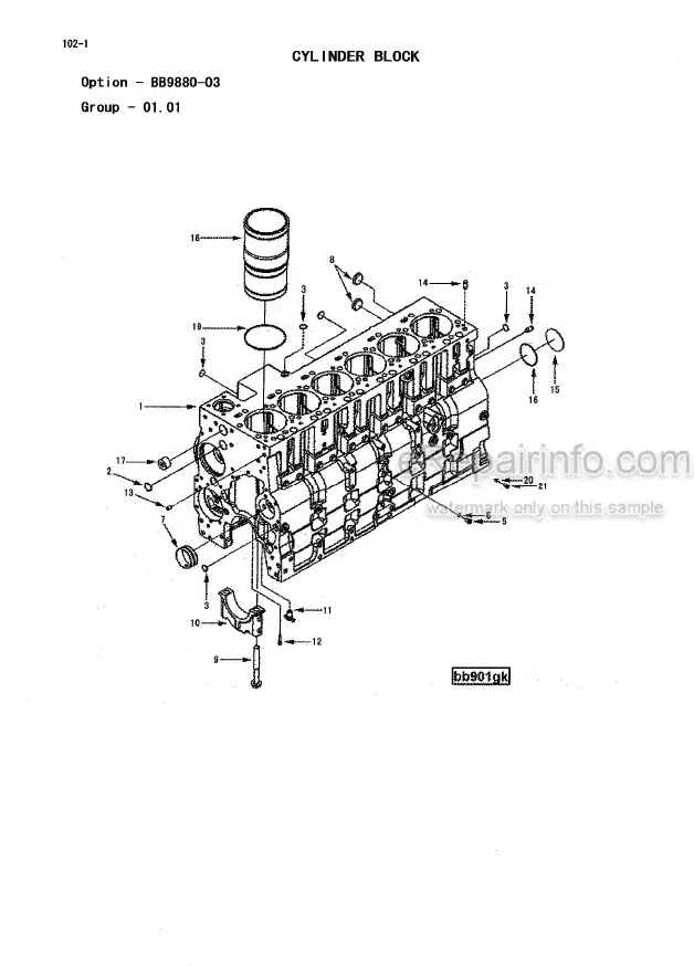 Photo 12 - Kawasaki Cummins 6CTAA8.3 Parts Catalog Engine 93309-00122