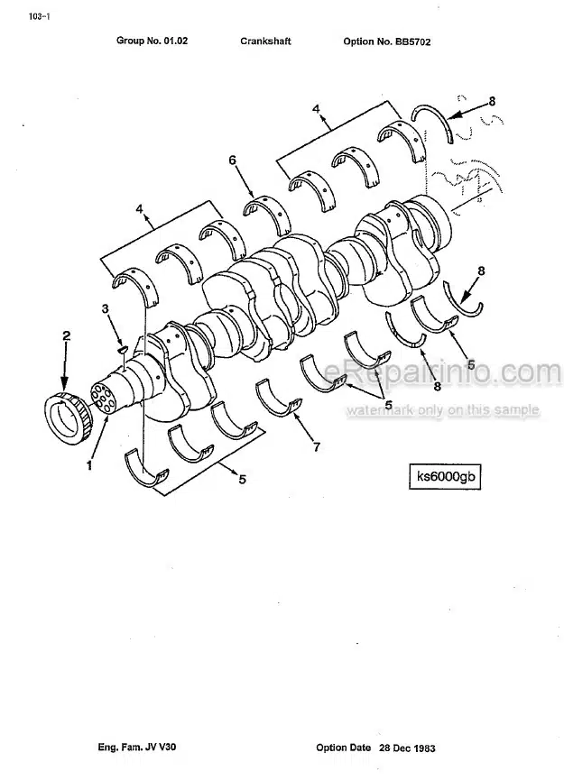 Photo 3 - Kawasaki Cummins QST30-C Parts Catalog Engine