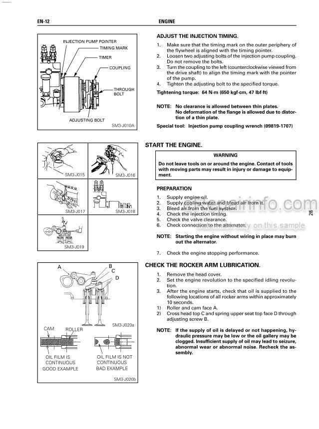 Photo 5 - Kawasaki Hino J08C-TI Shop Manual Engine 93211-00720