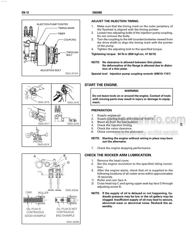 Photo 5 - Kawasaki Hino J08C-TI Shop Manual Engine 93211-00720