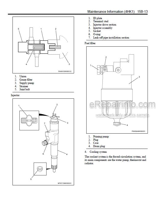 Photo 11 - Kawasaki Isuzu 4HK1 Shop Manual Engine