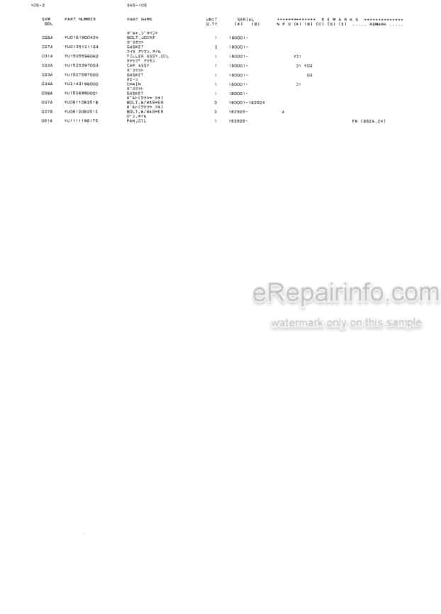 Photo 5 - Kawasaki Nissan PE6T34 PE6T44 Parts Catalog Engine 93311-00025