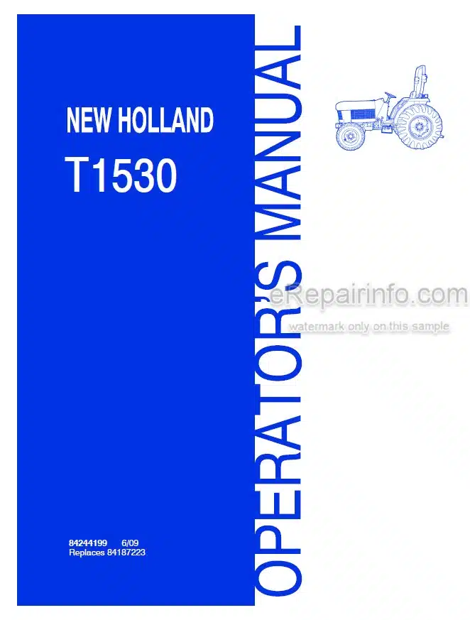 Photo 3 - New Holland T1530 Operators Manual Tractor 84244199