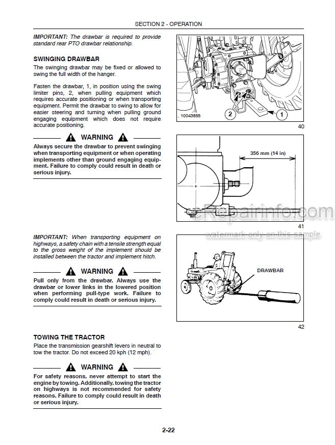 Photo 6 - New Holland T1804 T2104 Operators Manual Tractor 51426104