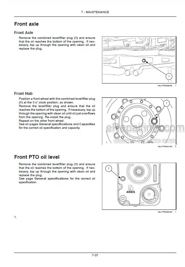 Photo 6 - New Holland TD65F TD75F TD85F Operators Manual Tractor
