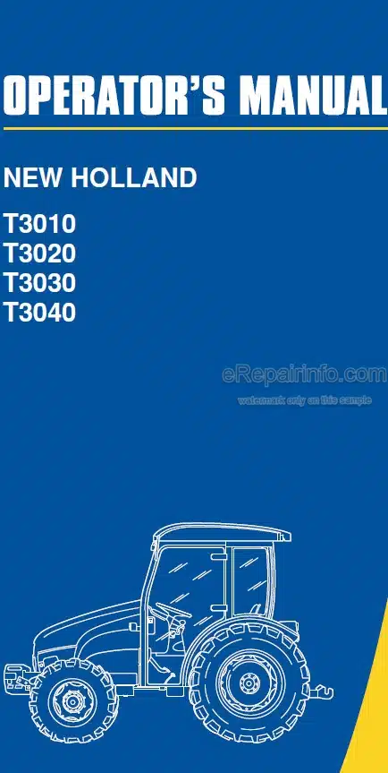 Photo 4 - New Holland T3010 T3020 T3030 T3040 Operators Manual Tractor
