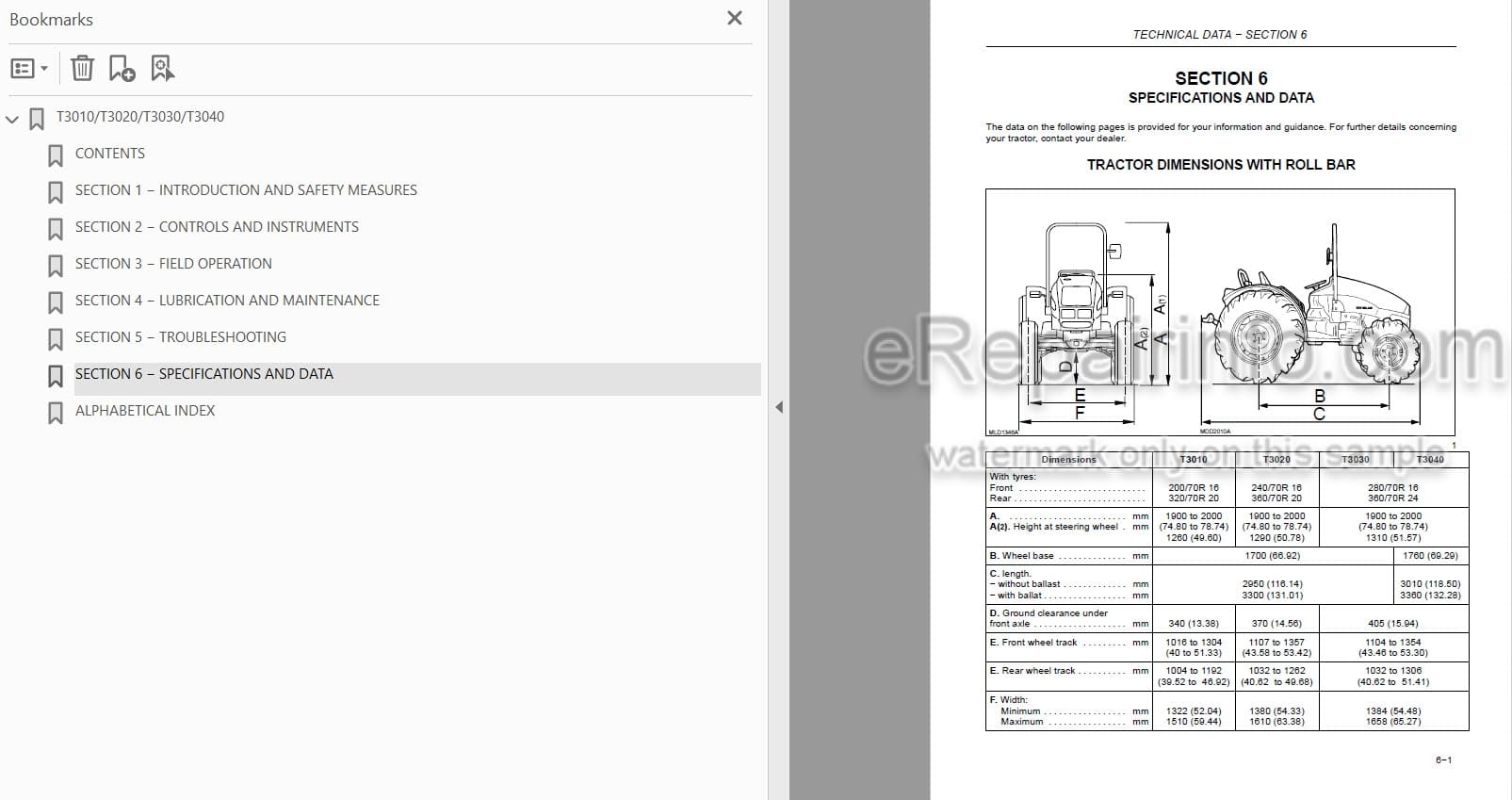 Photo 3 - New Holland T3010 T3020 T3030 T3040 Operators Manual Tractor