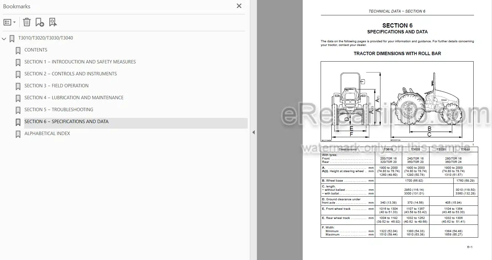 Photo 3 - New Holland T3010 T3020 T3030 T3040 Operators Manual Tractor