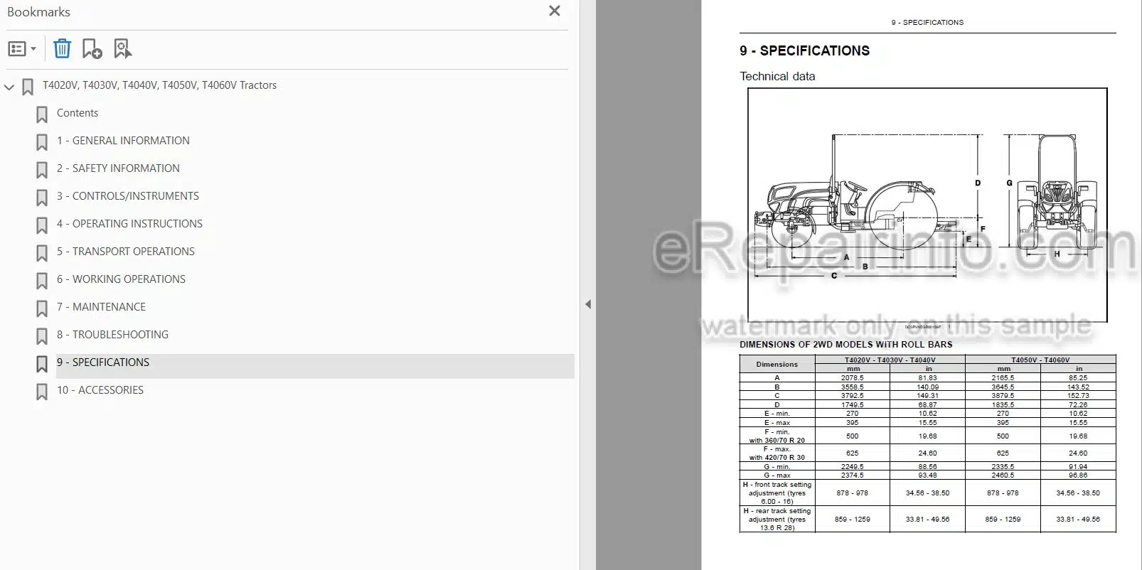 Photo 3 - New Holland T4020V T4030V T4040V T4050V T4060V Operators Manual Tractor