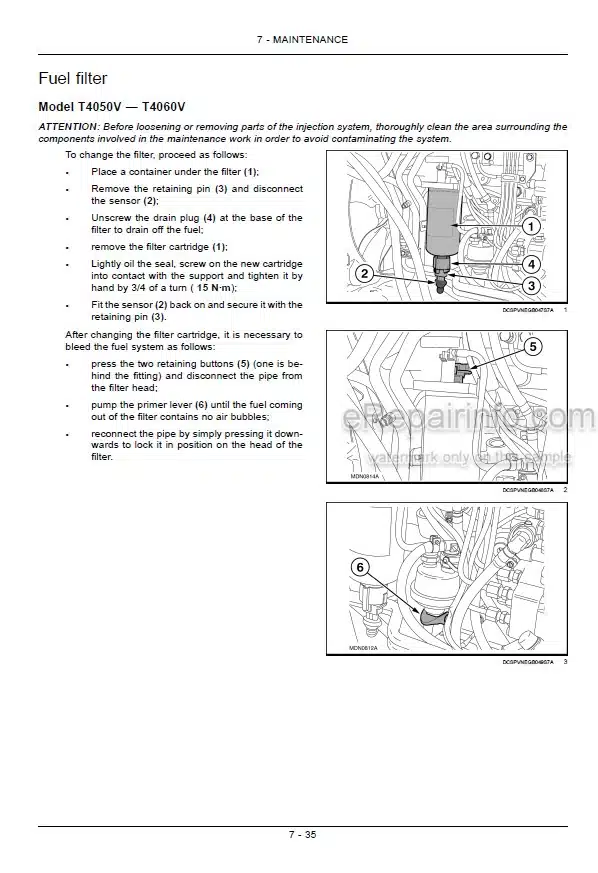 Photo 4 - New Holland T4020V T4030V T4040V T4050V T4060V Operators Manual Tractor