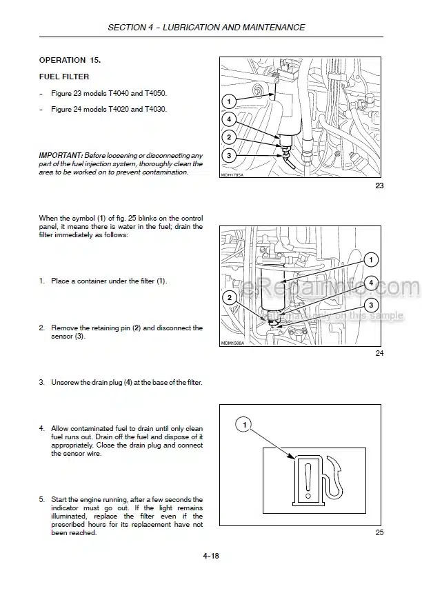 Photo 11 - New Holland T4020 T4030 T4040 T4050 Deluxe Supersteer Operators Manual Tractor
