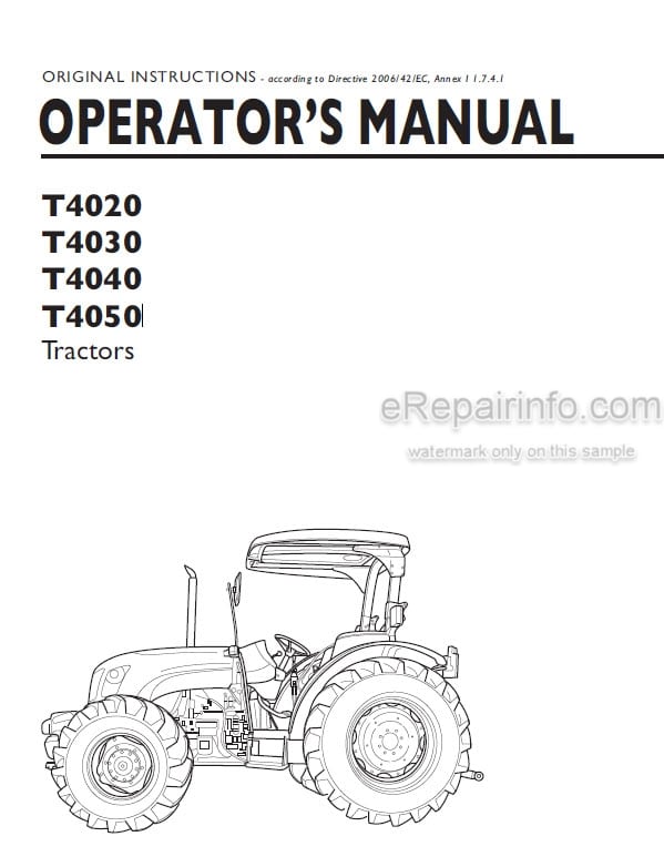 Photo 4 - New Holland T4020 T4030 T4040 T4050 Operators Manual Tractor