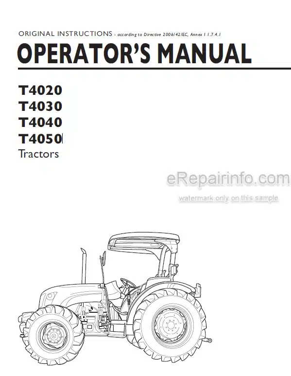 Photo 4 - New Holland T4020 T4030 T4040 T4050 Operators Manual Tractor