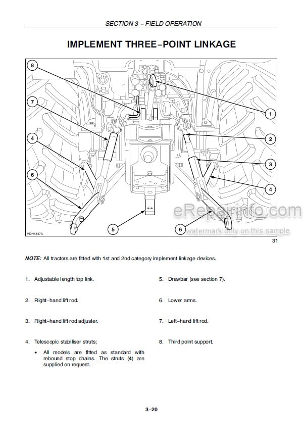Photo 5 - New Holland T4020 T4030 T4040 T4050 Operators Manual Tractor
