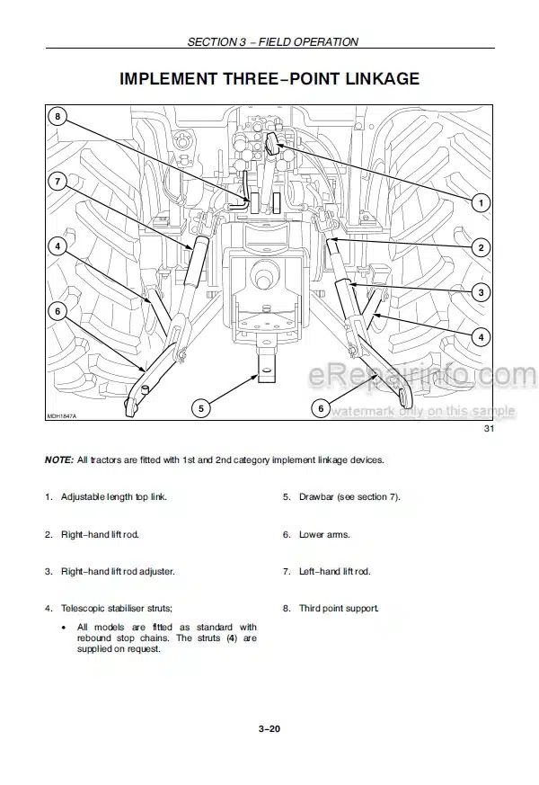 Photo 5 - New Holland T4020 T4030 T4040 T4050 Operators Manual Tractor