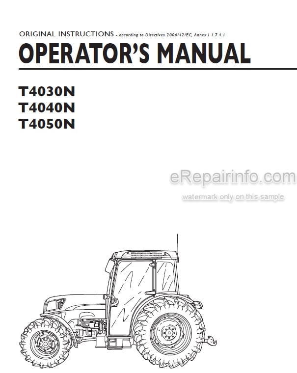 Photo 4 - New Holland T4030N T4040N T4050N Operators Manual Tractor