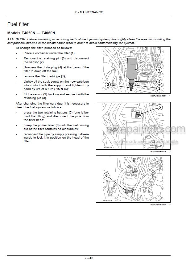 Photo 1 - New Holland T4030N T4040N T4050N T4060N Operators Manual Tractor