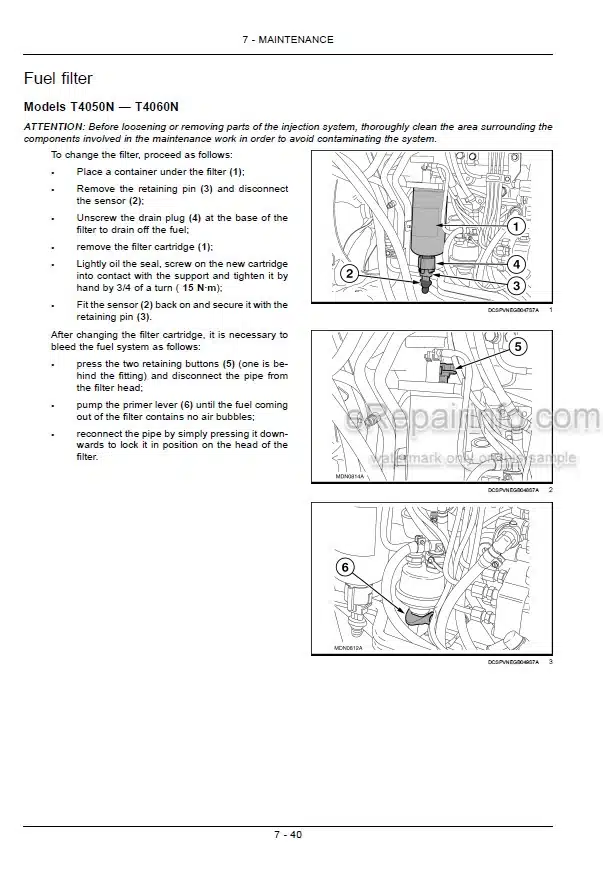 Photo 2 - New Holland T4030N T4040N T4050N T4060N Operators Manual Tractor