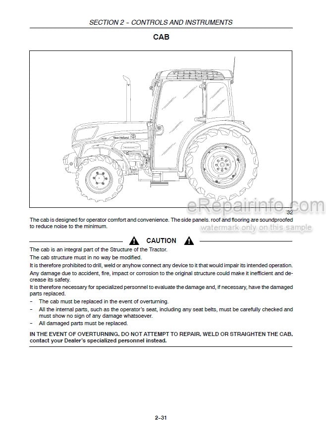 Photo 5 - New Holland T4030V T4040V T4050V Operators Manual Tractor 84188818