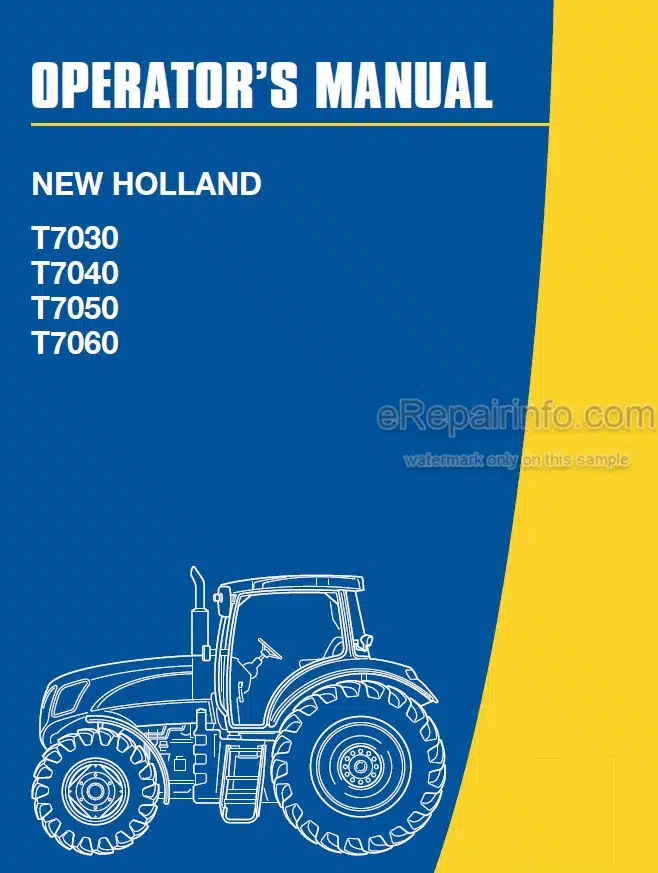 Photo 4 - New Holland T7030 T7040 T7050 T7060 Operators Manual Tractor