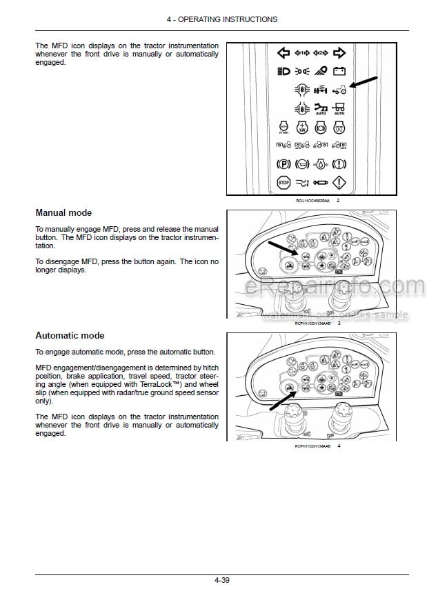 Photo 3 - New Holland T8.275 T8.300 T8.330 T8.360 T8.390 Operators Manual Tractor PIN ZCRC05700 and after