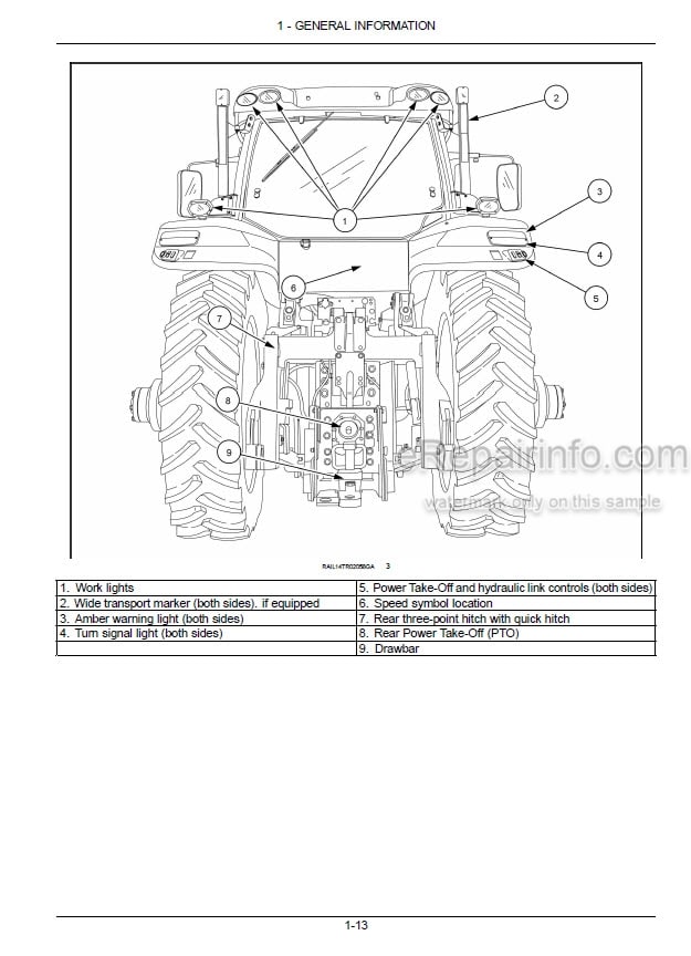 Photo 5 - New Holland T8.320 T8.350 T8.380 T8.410 T8.435 T8.380 SmartTrax T8.410 SmartTrax T8.435 SmartTrax Operators Manual Tractor PIN ZJRE04001