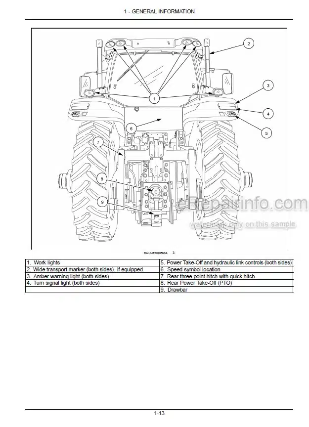 Photo 5 - New Holland T8.320 T8.350 T8.380 T8.410 T8.435 T8.380 SmartTrax T8.410 SmartTrax T8.435 SmartTrax Operators Manual Tractor PIN ZJRE04001