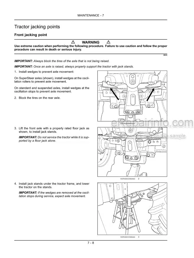 Photo 9 - New Holland T8010 T8020 T8030 T8040 T8050 Operators Manual Tractor 84244947