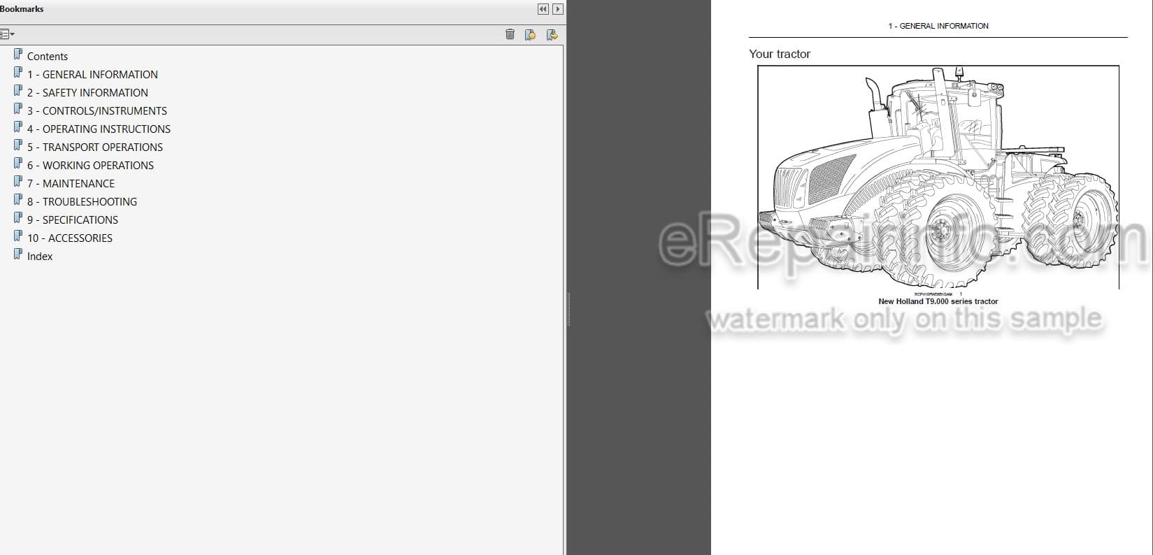 Photo 3 - New Holland T9.390 T9.450 T9.505 T9.560 T9.615 T9.670 Operators Manual Tractor 84295197