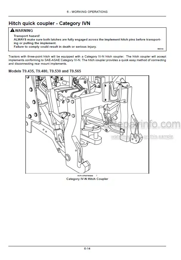 Photo 5 - New Holland T9.435 T9.480 T9.530 T9.565 T9.600 T9.645 T9.700 Tier 4B Final Operators Manual Tractor 47739241