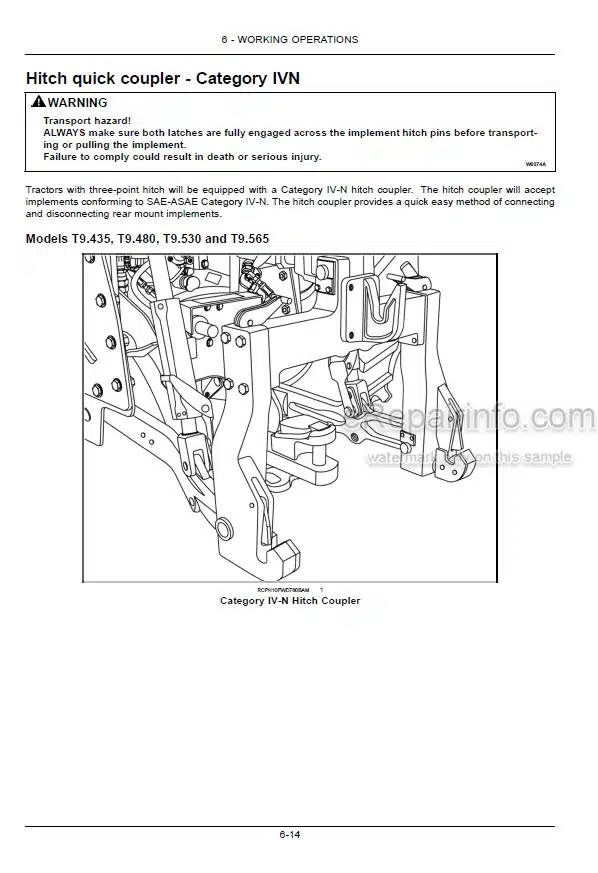 Photo 3 - New Holland T9.435 T9.480 T9.530 T9.565 T9.600 T9.645 T9.700 T9.530 SmartTrax T9.565 SmartTrax T9.600 SmartTrax T9.645 SmartTrax T9.700 SmartTrax Tier 4B Final Operators Manual Tractor 51461859