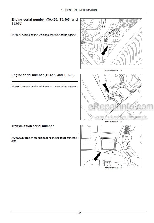 Photo 1 - New Holland T9.450 T9.505 T9.560 T9.615 T9.670 Tier 2 Operators Manual Tractor