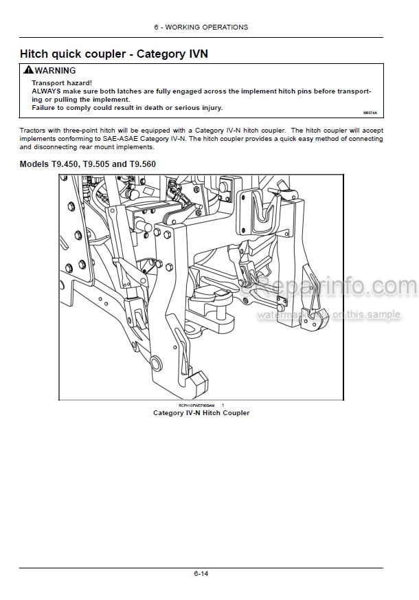 Photo 5 - New Holland T9.450 T9.505 T9.560 T9.615 T9.670 Tier 2 Operators Manual Tractor PIN JEEZ00000FF405001 and above