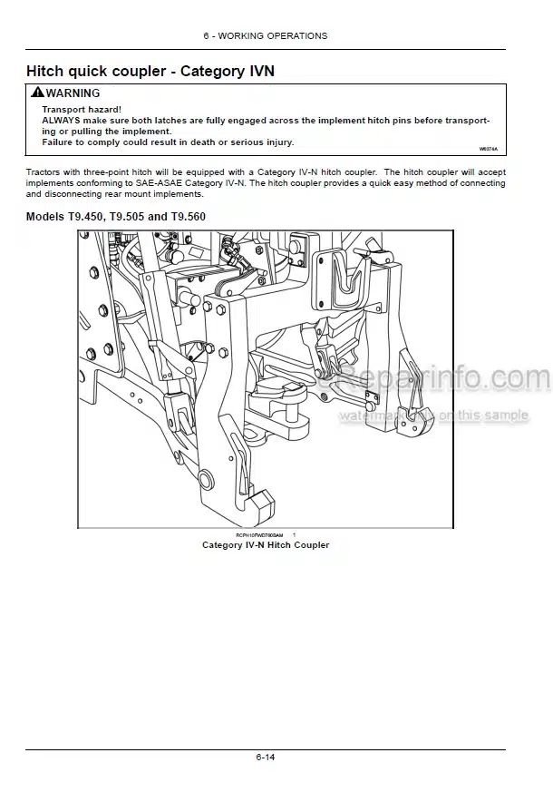 Photo 5 - New Holland T9.450 T9.505 T9.560 T9.615 T9.670 Tier 2 Operators Manual Tractor PIN JEEZ00000FF405001 and above