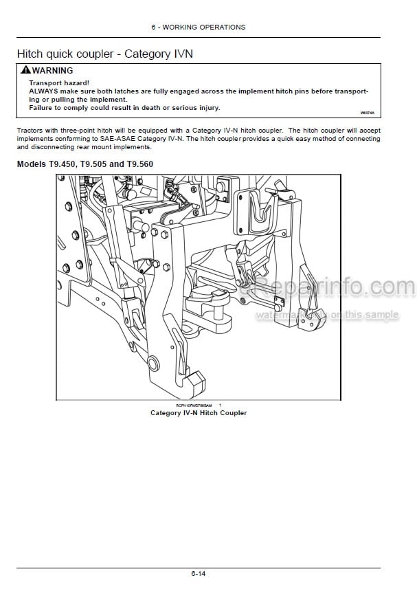 Photo 5 - New Holland T9.450 T9.505 T9.560 T9.615 T9.670 Tier 2 Operators Manual Tractor PIN ZFF403001 and above