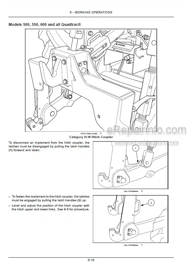 Photo 5 - New Holland T9.450 T9.505 T9.560 T9.615 T9.670 Tier 2 Operators Manual Tractor ZGF402200 and above