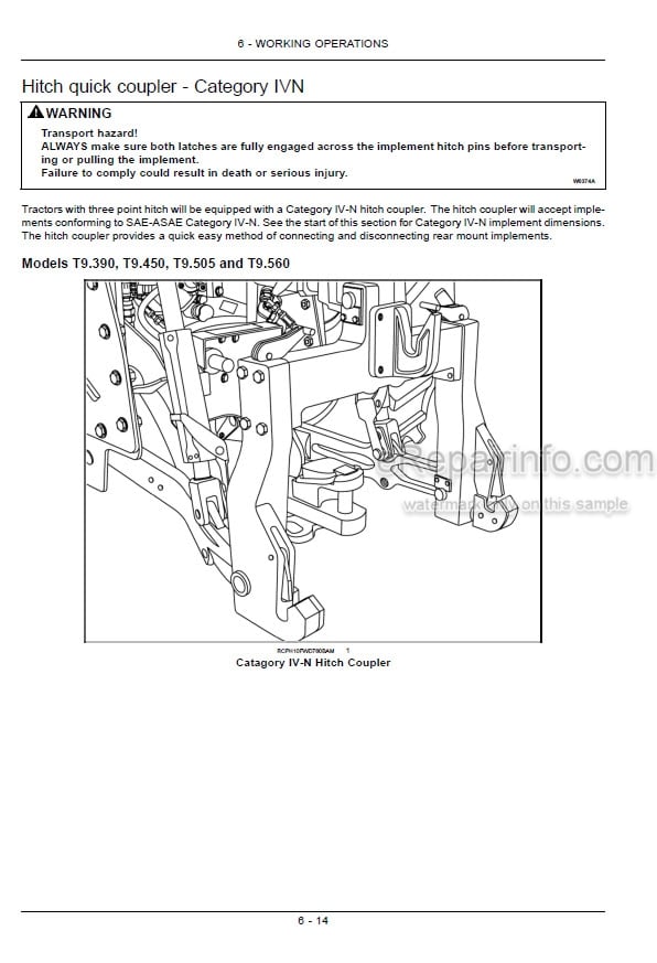 Photo 5 - New Holland T9.450 T9.505 T9.560 T9.615 T9.670 Tier 2 Operators Manual Tractor 84594659