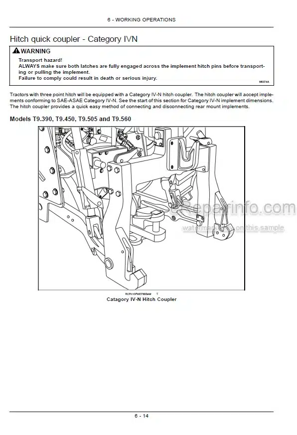 Photo 5 - New Holland T9.450 T9.505 T9.560 T9.615 T9.670 Tier 2 Operators Manual Tractor 84594659