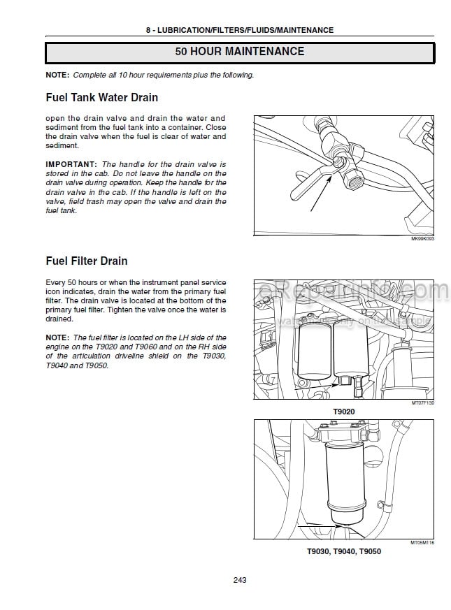 Photo 2 - New Holland T9020 T9030 T9040 T9050 T9060 Operators Manual Tractor 84230656