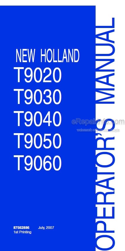 Photo 4 - New Holland T9020 T9030 T9040 T9050 T9060 Operators Manual Tractor 87562886