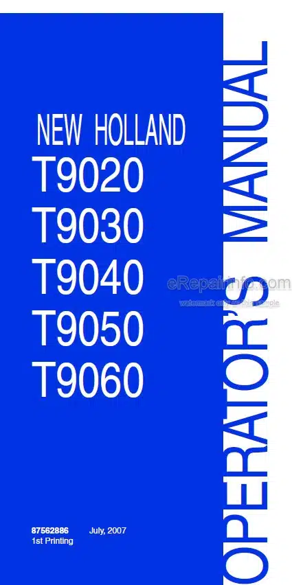 Photo 4 - New Holland T9020 T9030 T9040 T9050 T9060 Operators Manual Tractor 87562886