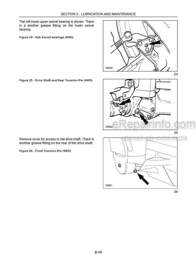 Photo 11 - New Holland TB120 Mudder Operators Manual Tractor 87039955