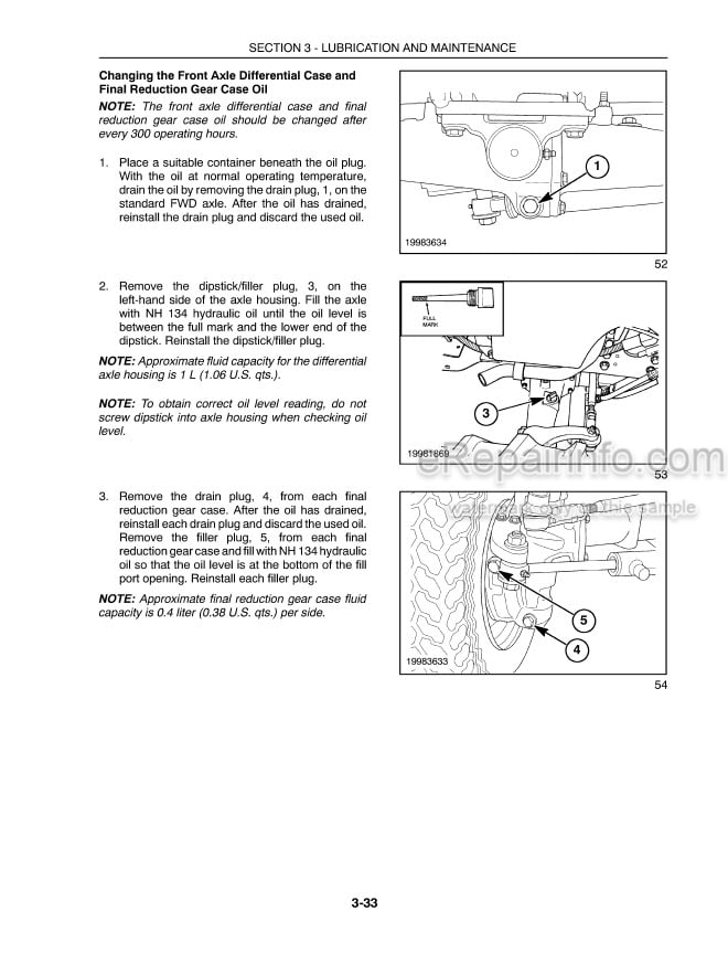 Photo 2 - New Holland TC18 Operators Manual Tractor 86837071
