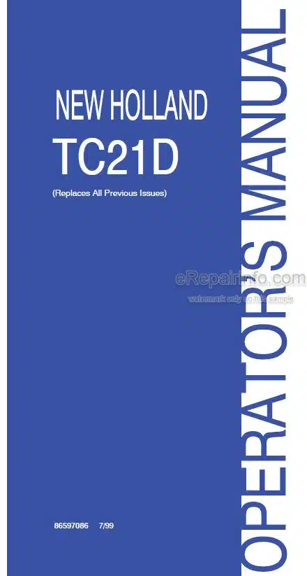 Photo 4 - New Holland TC21D Operators Manual Tractor 86597086