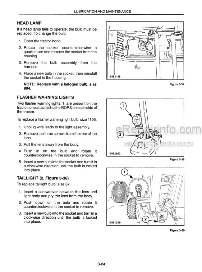 Photo 1 - New Holland TC21 Operators Manual Tractor 86597082