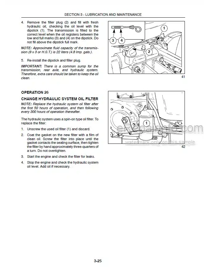 Photo 7 - New Holland TC27DA Operators Manual Tractor 87304222