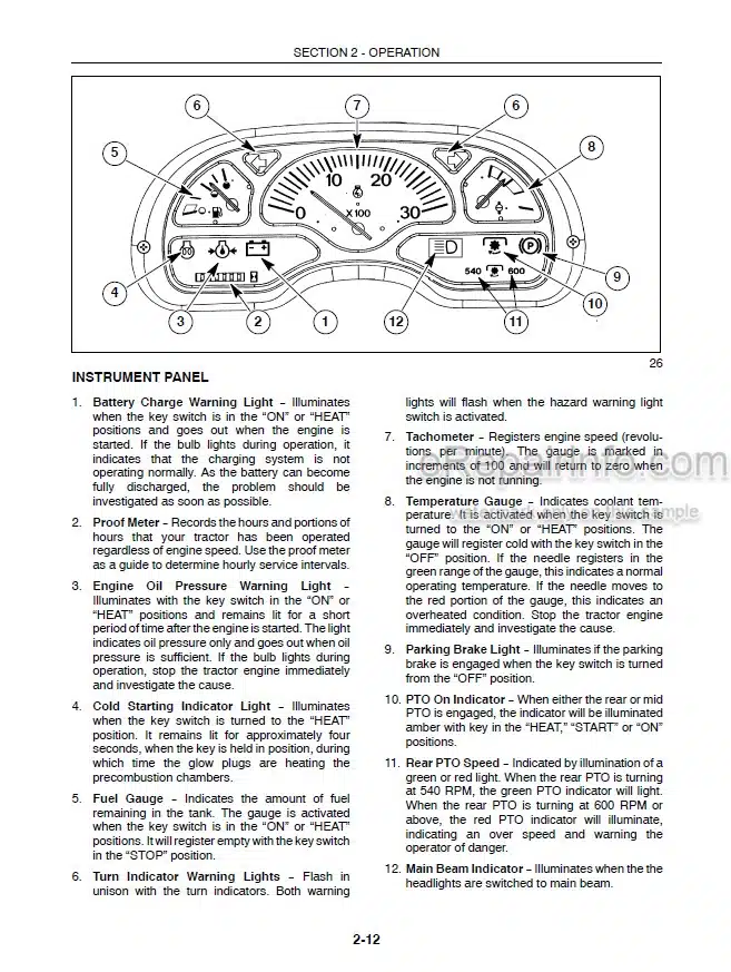 Photo 5 - New Holland TC27DA Operators Manual Tractor 87304222