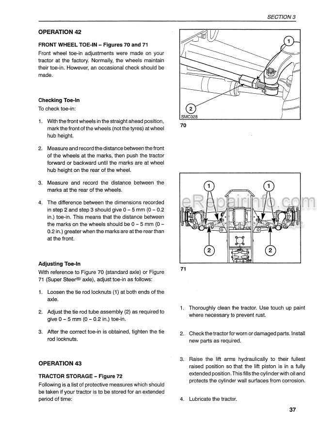 Photo 7 - New Holland TC18 Operators Manual Tractor 86837071